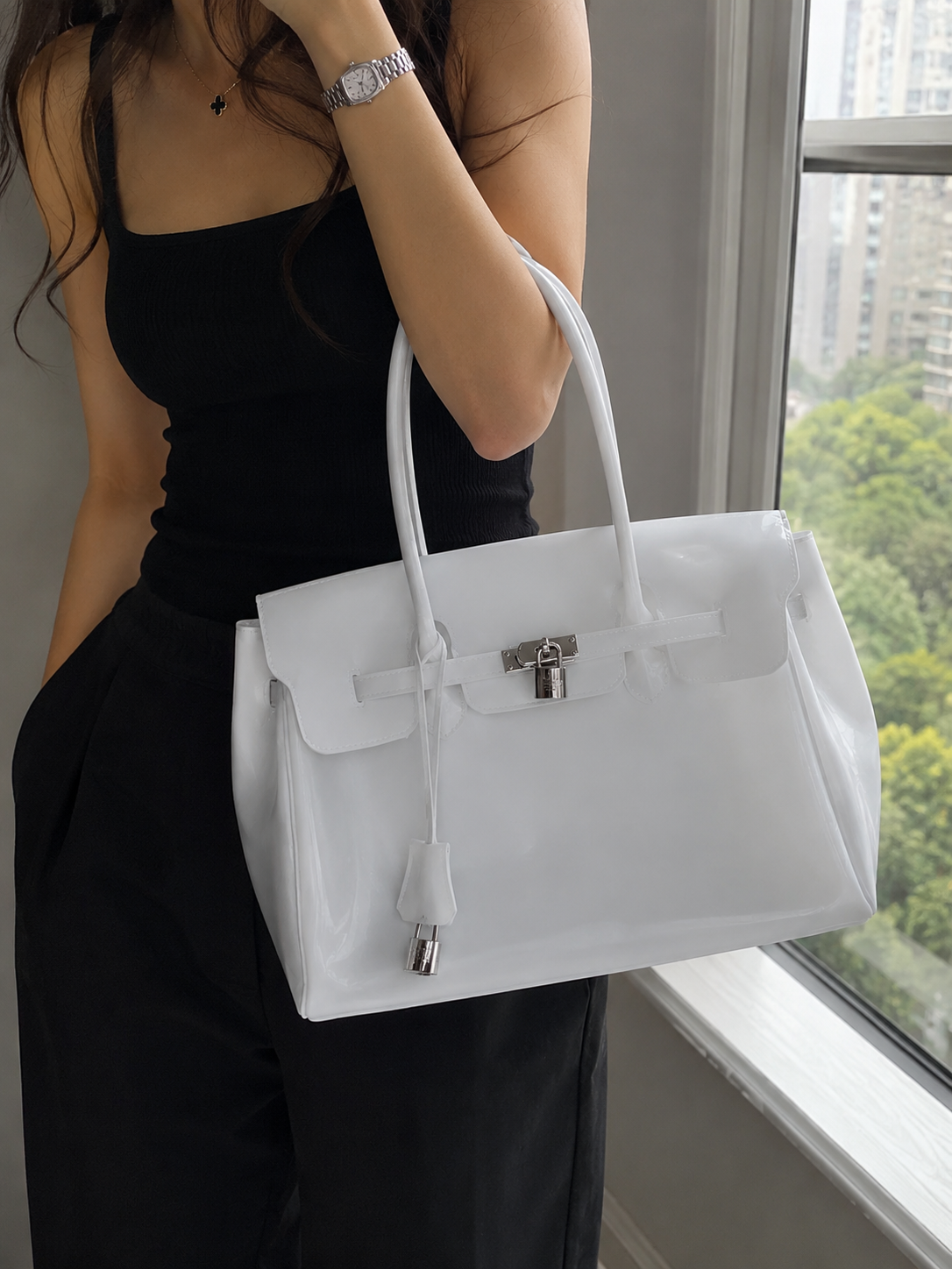 Sac Jelly style Firkin transparent – Grand cabas femme