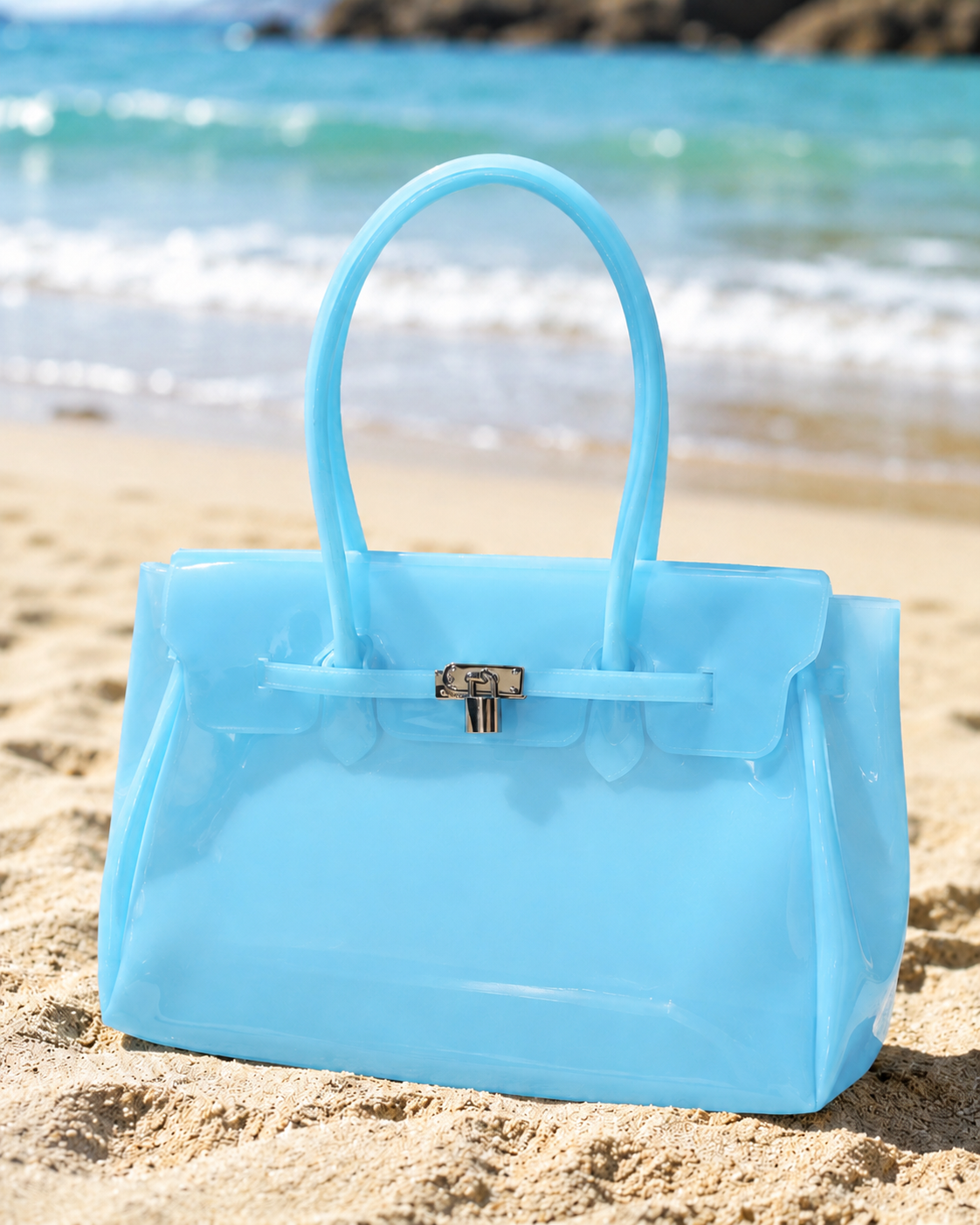Sac Jelly style Firkin transparent – Grand cabas femme